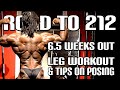 6.5 WEEKS OUT LEG TRAINING AND POSING PRACTICE on ROAD TO 212