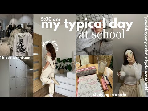 my typical day at school | school diaries vlog *studying, waking up early & school grwm*