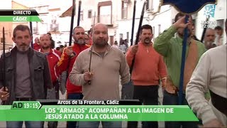 preview picture of video 'Semana Santa Arcos de la Frontera. Los armaos ensayan coreografia'
