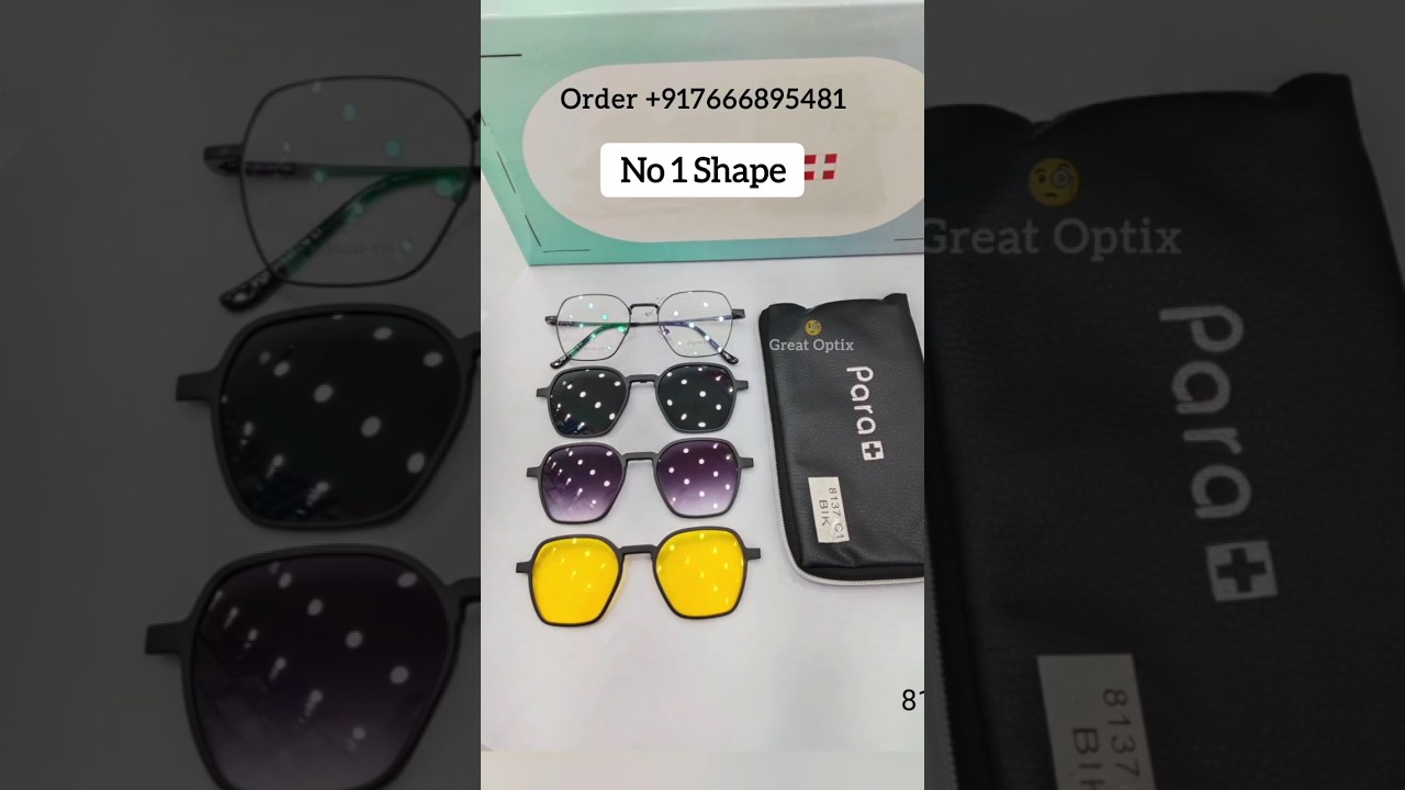 Clip On Magnet 🧲 Attachment Glasses 1 Frame & 3 Clips 👌#viral #shorts