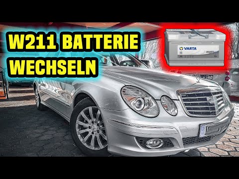 Mercedes E-Klasse W211 Batterie Wechseln + Überbrücken mit Booster