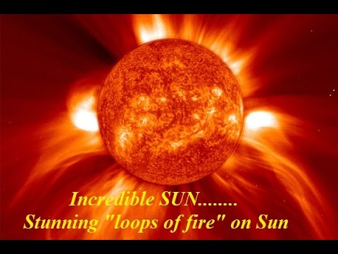 Stunning loops of fire on Sun