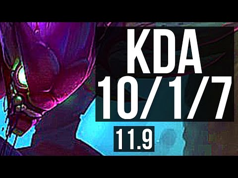 KHA'ZIX vs UDYR (JUNGLE) | Rank 4 Kha, 10/1/7, Legendary, 1.2M mastery | EUW Challenger | v11.9