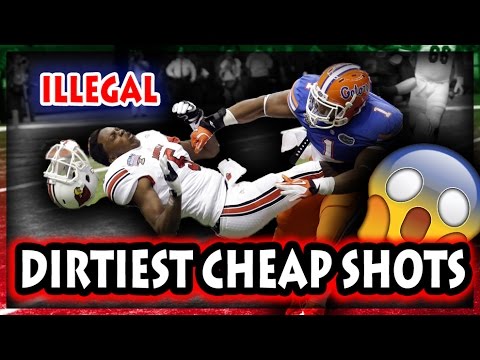 Dirtiest Cheap Shots in Football History (NFL, NCAA, CFL) Video