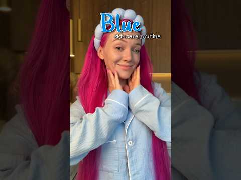 Blue skincare routine🩵 Who can guess the next color?)