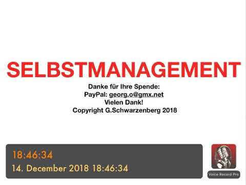 PSYCHOTHERAPIE AUSBILDUNG - Selbstmanagement