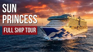 Inside Sun Princess Cruise Ship - Full Tour of Dining, Pools & Suites