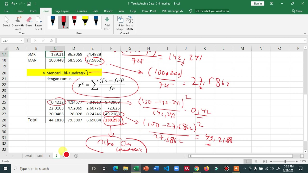 Pertemuan #11. Statistika Bisnis(Teknik Analisa Data dengan Chi Kuadrat)