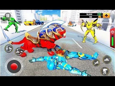 Flying Tank Transform Robot War | Rescue City Lion Robot Android GamePlay | By Game Crazy