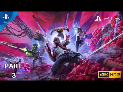 GUARDIANS OF THE GALAXY PS5 Walkthrough Gameplay Part 3 - GAMORA MOVIE OUTFIT (FULL GAME)