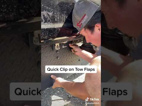 What is that?? Quick Clip Towing Mud Flaps via Shocker Hitch #shorts