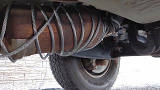 E-Series Van Homemade Catalytic Convertor Security deterrent. E150, E250, E350 dual cat