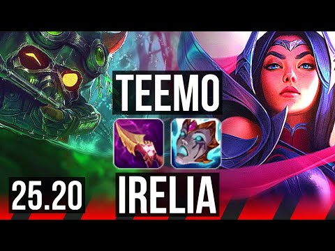 TEEMO vs IRELIA (TOP) | Godlike | EUW Master | 25.20