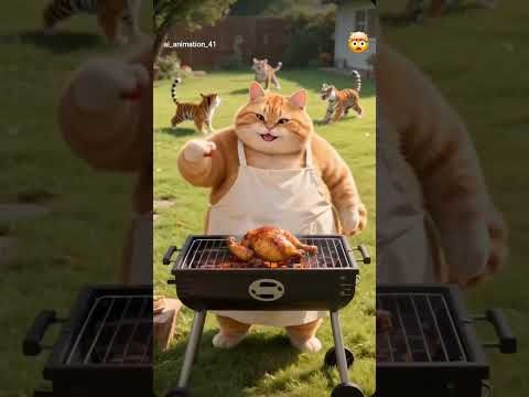 cat ne#tiger #ke #cildren  #cori  kiye🤯🤫