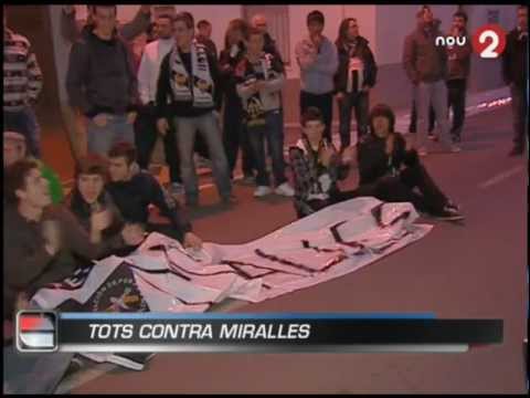Manifestación contra Miralles en Figueroles (26/02/2012 - Canal 9 - C.D.Castellón)