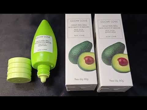 CREME PARA ÁREA DOS OLHOS GLOW LOVE ABACATE 60G MAX LOVE BOX COM 36 UN
