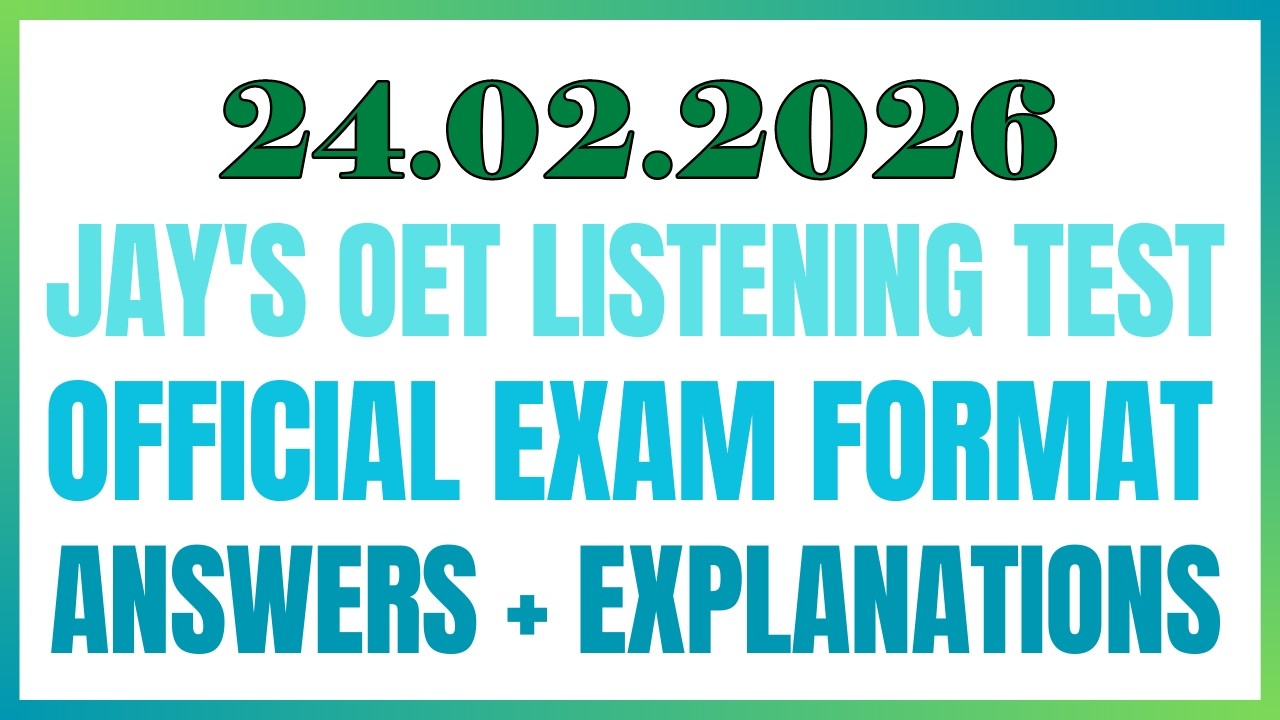 OET LISTENING TEST 24.02.2026 #oet #oetexam #oetnursing #oetlisteningtest - YouTube video featuring the word widespread
