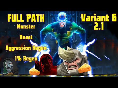 Variant 6: 2.1 Monster + Beast + Aggression Regen + 1% Regen Full Path w/ Electro Boss takedown