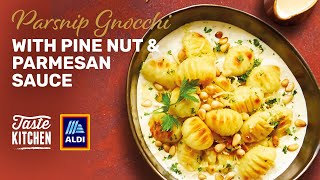 Parsnip Gnocchi with Pine Nut & Parmesan Sauce