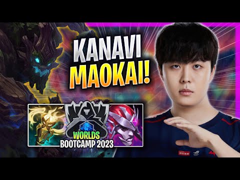 KANAVI SHOWTIME WITH MAOKAI! - JDG Kanavi Plays Maokai JUNGLE vs Lee Sin! | Bootcamp 2023