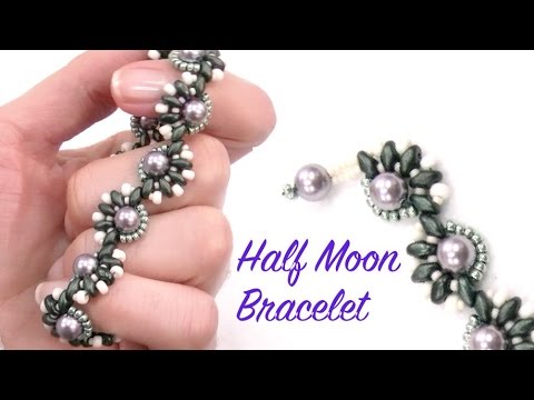 Beading Ideas - Half Moon Bracelet