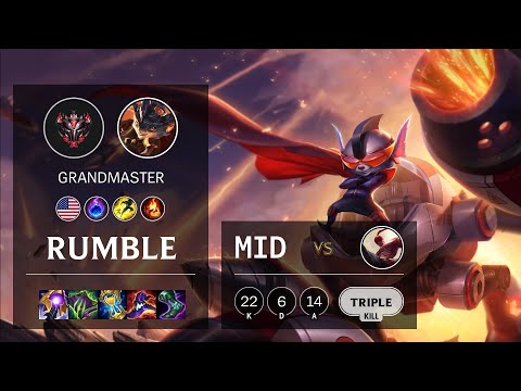 Rumble Mid vs Lee Sin - NA Grandmaster Patch 11.11