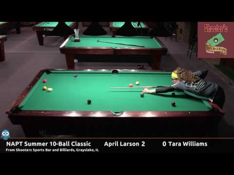April Larson vs Tara Williams (Hotseat match) - NAPT 2016 Summer 10-Ball Classic