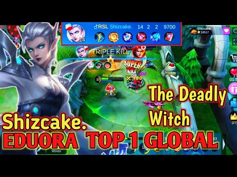 EUDORA THE DEADLY WITCH TOP 1 GLOBAL - GAMEPLAY by Shizcake. | MOBILE LEGENDS