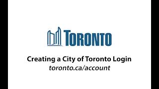 Registering for the City of Toronto Login