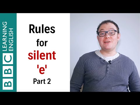 無聲詞 "e "的規則第二部分 - English In A Minute (Rules for silent 'e' part 2 - English In A Minute)
