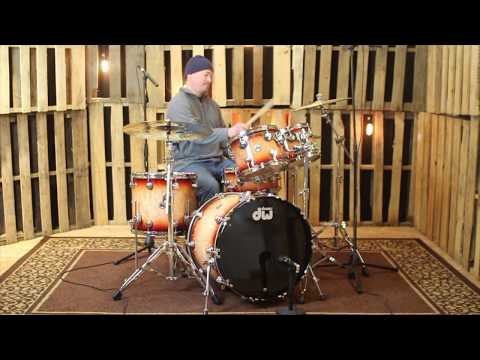 DW Collector's Natural To Deep Red Burst Over Quilted Maple Kit - 22,10,12,16,6.5x14 - SO#1134313