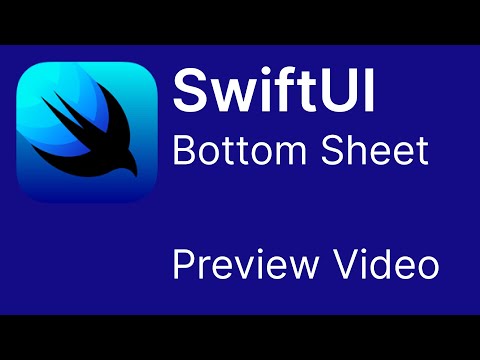 SwiftUI Bottom Sheet - Preview Video