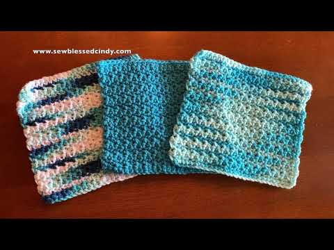 How to Make a Crocheted Dishcloth - Step by Step Tutorial...