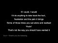 HURT ~ Thank You For Listening