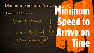 YouTube video 'Minimum Speed to Arrive on Time | LeetCode 1870 | Coders Camp'