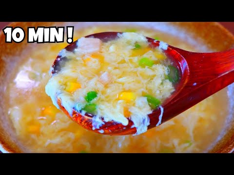 10-Min Chicken & Corn Egg Drop Soup—My Secret to PERFECTION!