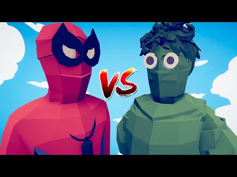 Spiderman & Saitama vs Hulk & Grey Hulk | TABS Unit Creator | Totally Accurate Battle Simulator