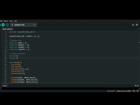 An Arduino project that moves a cursor "x" on an LCD using 4 basic controls (➡️⬅️⬆️⬇️)