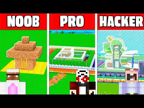 NOOB vs PRO: EN SAĞLAM KALE EV YAPI KAPIŞMASI !! - Minecraft