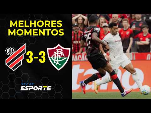 ⚽ ATHLETICO-PR 3 X 3 FLUMINENSE | JOGAÇO DE SEIS GOLS E PÊNALTI DE VIVEROS | BRASILEIRÃO