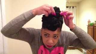 Easy Double Rope Bun With Marley Hair Day 2 Of 12 Days Of