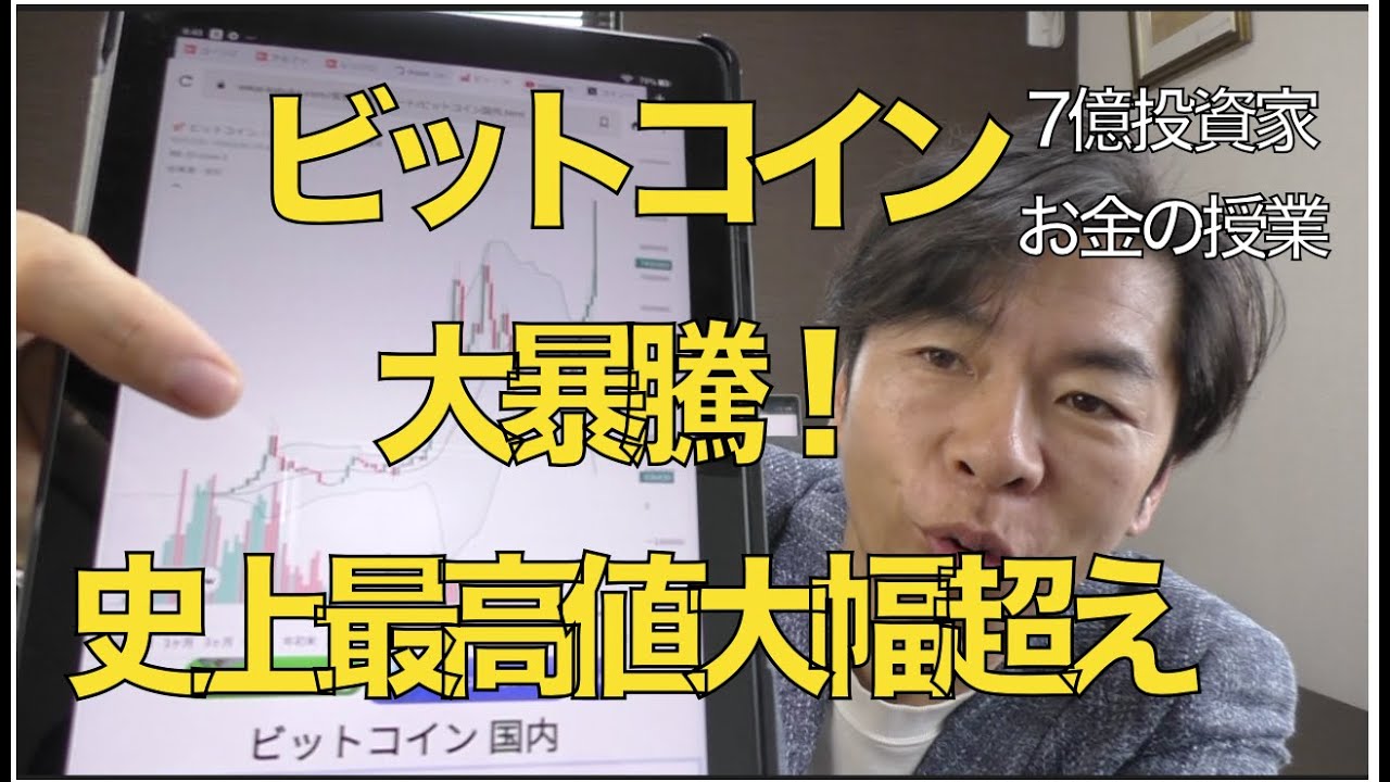 ビットコイン史上最高値からの大暴騰と急落