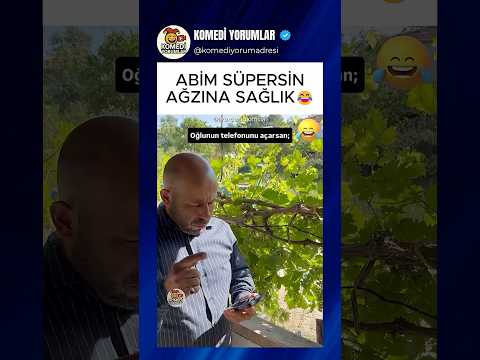 OĞLUNUN TELEFONUNU AÇAN BABANIN VERDİĞİ AYAR 😂 #shorts #komikyorumlar