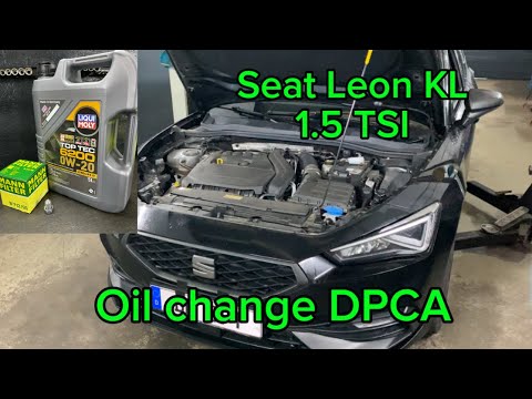 Seat Leon KL 1.5 TSI oil change DIY Leon 1.5 TSI Ölwechsel DPCA