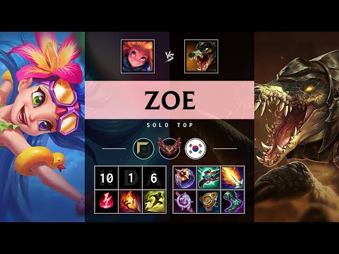 Zoe Top vs Renekton - KR Grandmaster Patch 25.13