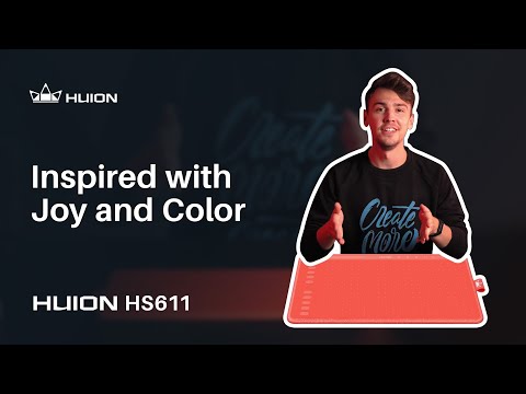 Huion HS611 Raudona video