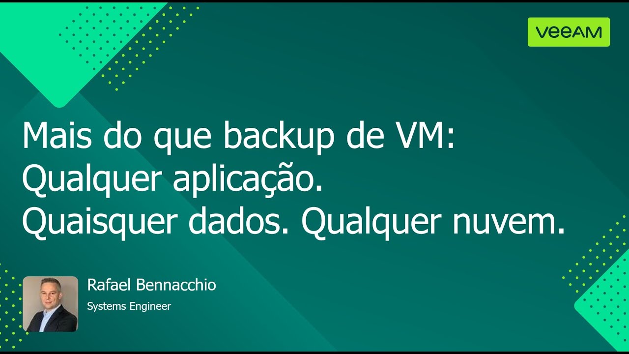 More than VM backup: Any app. Any data. Any cloud video