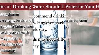 Benefits of Drinking Water for Your Health