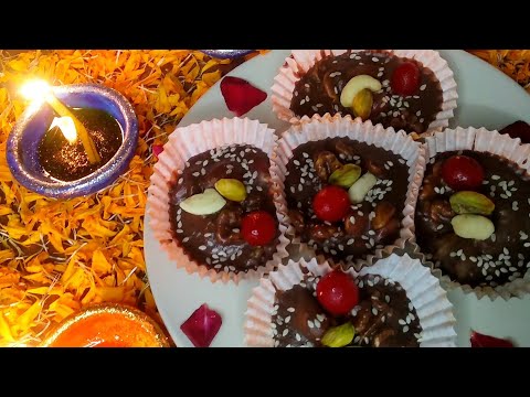 Chocolate 🍫 Nuts Dessert Recipe|| Choconuts Sweets||  Happy Diwali 🕯🕯