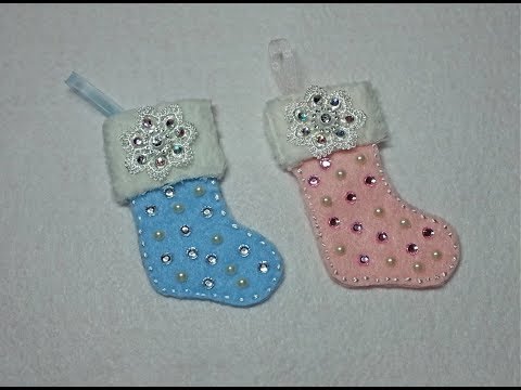 DIY~Adorable Shabby Chic Stocking Ornaments W/ Pattern!